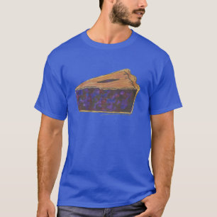 T-shirt Bleu Pie Tranchée Alimentation Dessert Fruit Pies