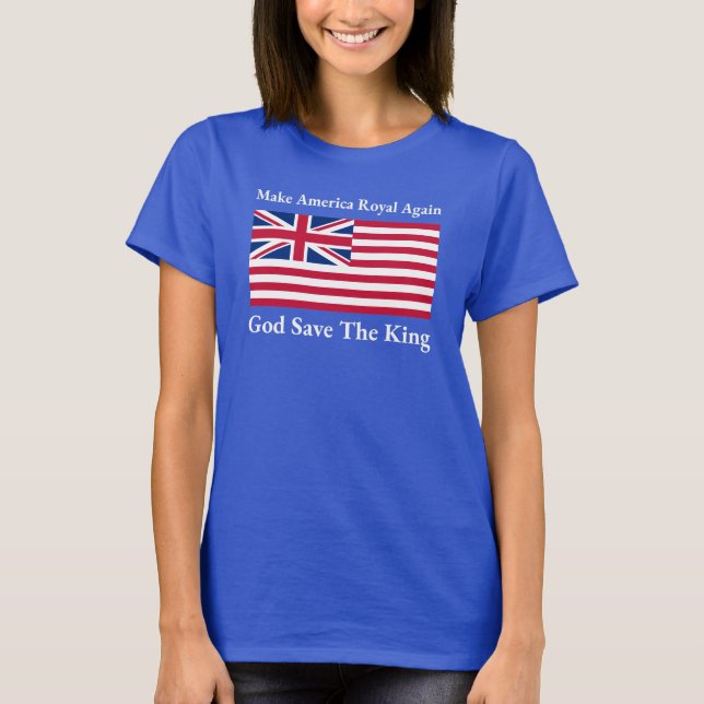T-shirt Bleu rouge amusant Bleu Rendre l'Amérique Royale à (Devant)