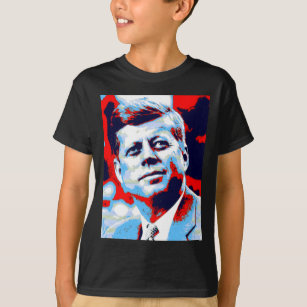 T-shirt Bleu rouge de JFK John F. Kennedy d'art de bruit