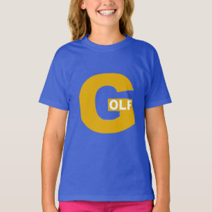 T-shirt bleu royal  Enfants  DESIGN  GOLF 