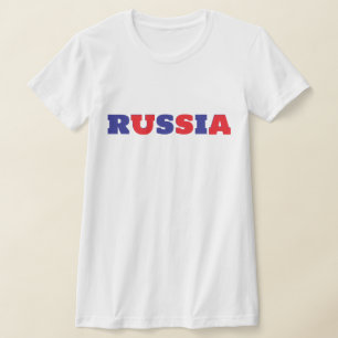 T-shirt Bleu Russie Rouge USA