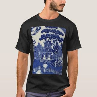 T-shirt bleu saule motif classique