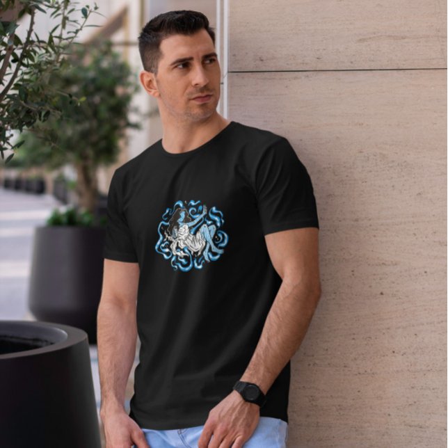 T-shirt Bleu Trippy femme psychédélique (Créateur téléchargé)