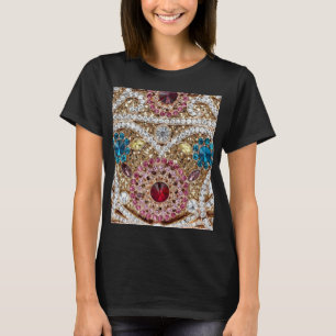 T-shirt bleu turquoise or bordeaux rose bohème