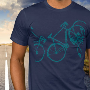 T-shirt Bleu Vélos Cool Vélo Inspiré