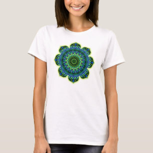 T-shirt bleu vert mandala