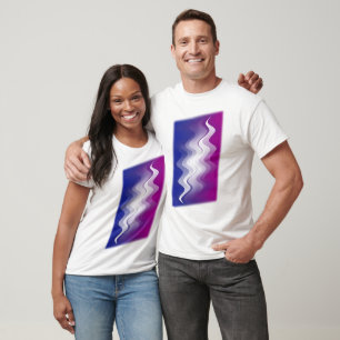T-shirt Bleu violet blanc