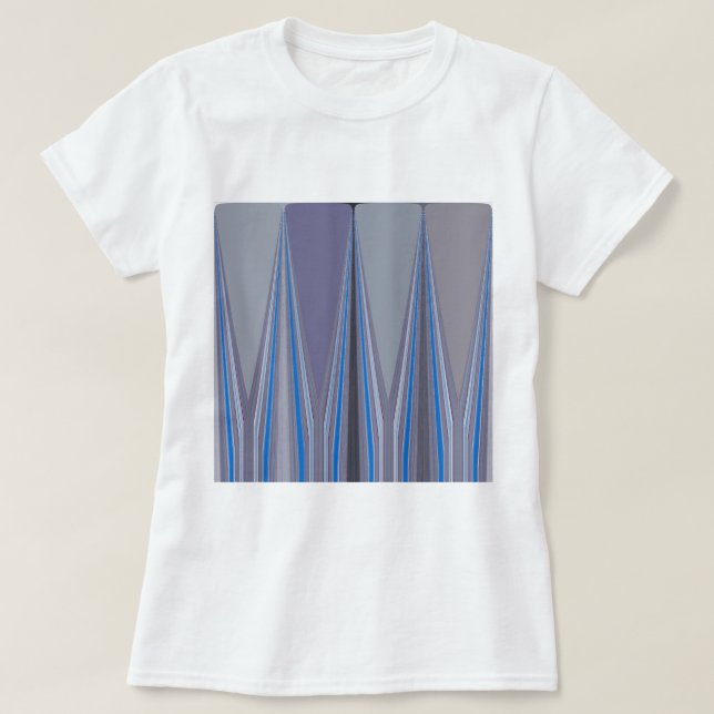 T-shirt Bleu, violet, gris Chevron Art Imprimer (Design devant)