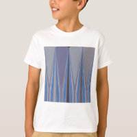 Bleu, violet, gris Chevron Art Imprimer