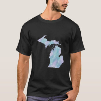 T-shirt Bleu violet peint Michigan