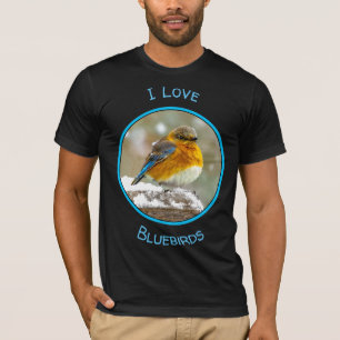 T-shirt Bleuet de l'Est en neige - Photo originale