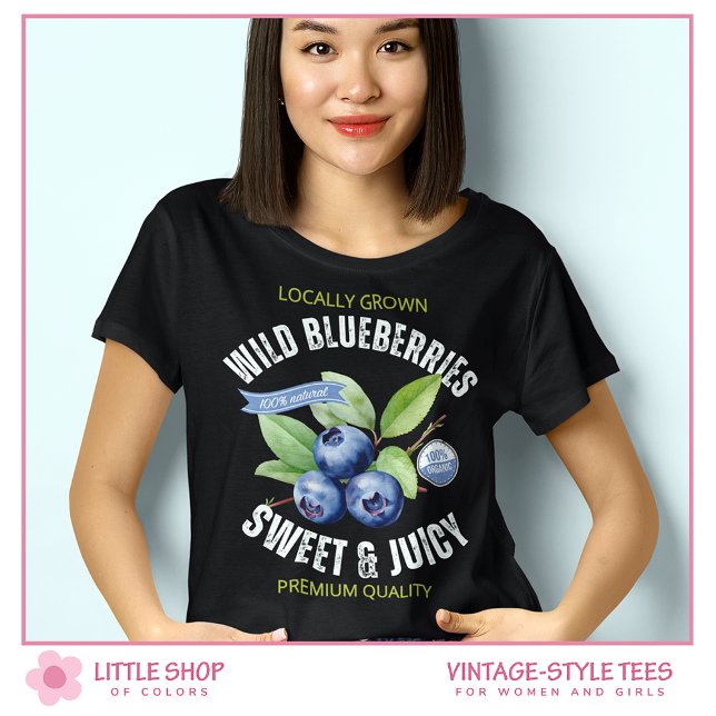 T-shirt Bleuets Fruits Sauvages De Style vintage (Créateur téléchargé)