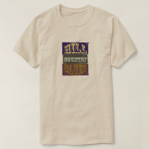 T-shirt Bleus de pays de colline