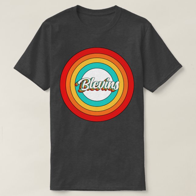T-shirt Blevins Nom Chemise Vintage Blevins Cercle (Design devant)