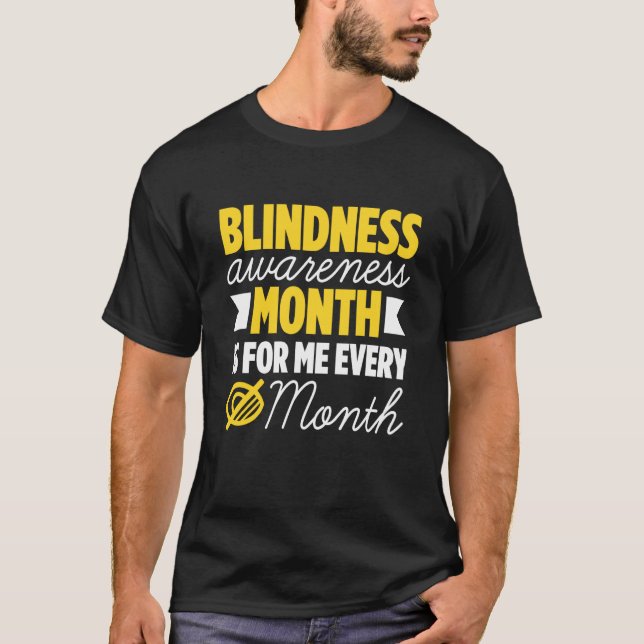 T-shirt Blindness For Blind People Blind Person Braille Re (Devant)