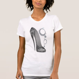 T-shirt Bling et art stylet super de chaussure