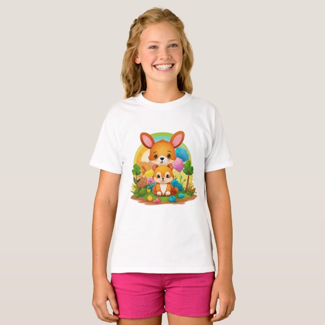 T-shirt Bliss Célestes : Adorable Conception De L'Ours Ted (Devant entier)