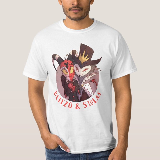 T-shirt Blitzo & Stolas chef helluva (Devant)