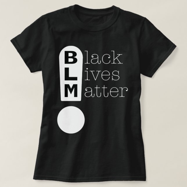 T-shirt BLM Exclamation Mark Black Lives Matt Support (Design devant)