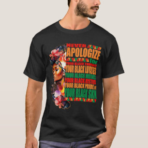 T-shirt BLM Melanin Pride ne s'excuse jamais pour votre Bl