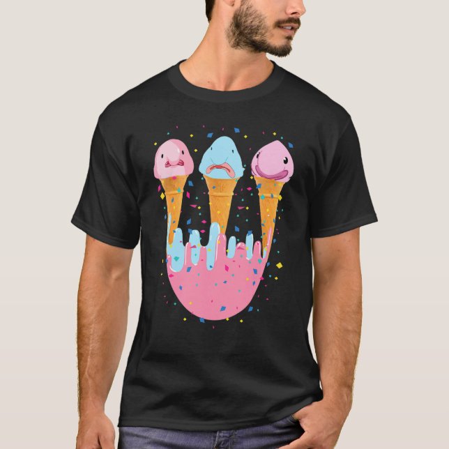 T-shirt Blobfish Glace Crème laide Poisson (Devant)