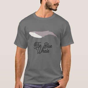 T-shirt Bloc de couleur Baleine bleue