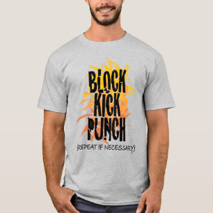 T-shirt Bloc Kick Punch Fire Gfx