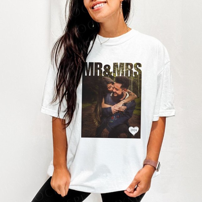T-shirt Bloc photo M & Mme (Mr & Mrs Photo Block T-Shirt
)