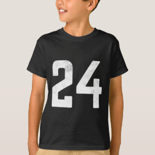T-shirt Bloc Sportif Numéro 24 Pour Football Baseball Bask