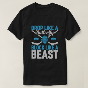 T-shirt Blocage de but de hockey comme une bête