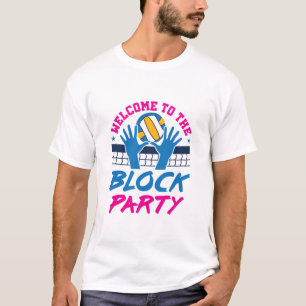 T-shirt Blocage intermédiaire du volley-ball Bienvenue au 
