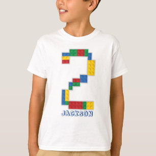 T-shirt Blocs de construction Briques d'anniversaire 2 ans
