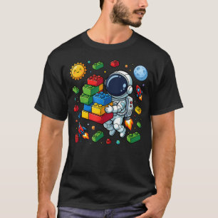T-shirt Blocs de construction d'astronaute de l'espace de