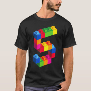 T-shirt Blocs d'immeuble vieux de 5 ans Blocs d'anniversai