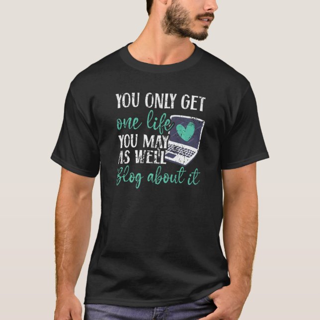 T-shirt Blogger Camera Social Media Influencer Blogging (Devant)