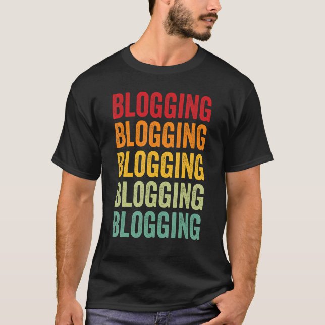 T-shirt Blogging Hobbyist Rainbow Design (Devant)