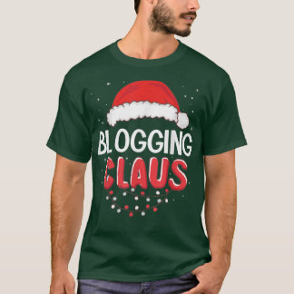 T-shirt Blogging Santa Claus Costume correspondant à Noël
