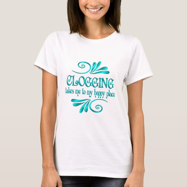 T-shirt Bloguer, un endroit heureux (Devant)
