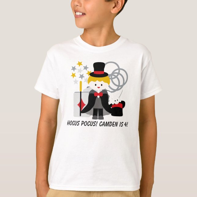 T-shirt blond fait sur commande de magie (Devant)