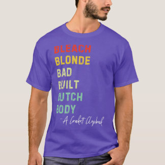 T-shirt Blonde Bleach Bad Construit Bouton Corps Retro Vin
