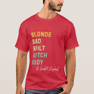 T-shirt Blonde Bleach Bad Construit Bouton Corps Retro Vin