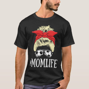 T-shirt Blonde Maman Vie Football Maman Fête des mères 202