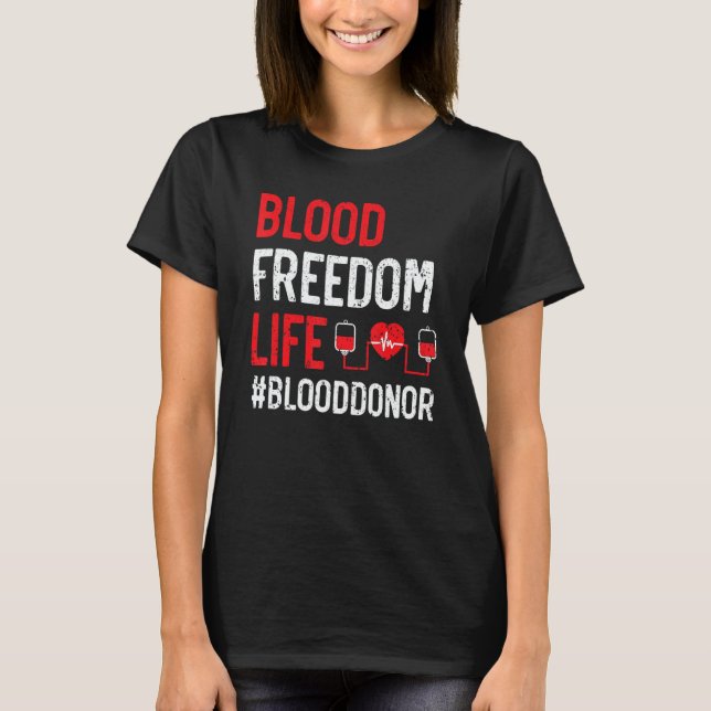 T-shirt Blood Donation Awareness Blood Donor Phlebotomist  (Devant)