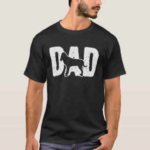 T-shirt Bloodhof Papa Père Silhouette Chien