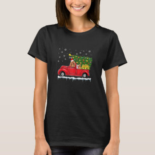 T-shirt Bloodhound Camion Voiture Rouge Arbre de Noël Funn