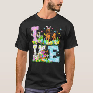 T-shirt Bloodhound Chien Chasse aux oeufs de Pâques Amour