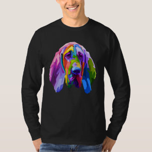 T-shirt Bloodhound Colorful Pop Art Portrait Pour Propriét
