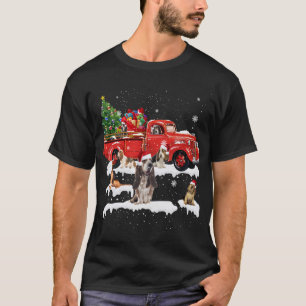 T-shirt Bloodhound équitation Camion Rouge Joyeux Noël Noë