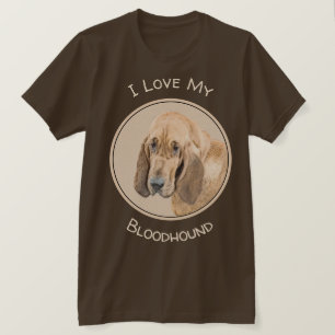 T-shirt Bloodhound Peinture - Joli chien d'origine art