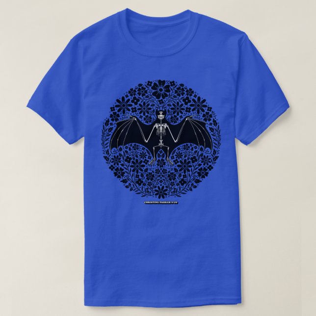 T-shirt Bloodsuckers et Botany Vampire Bat Skeleton Folk (Design devant)